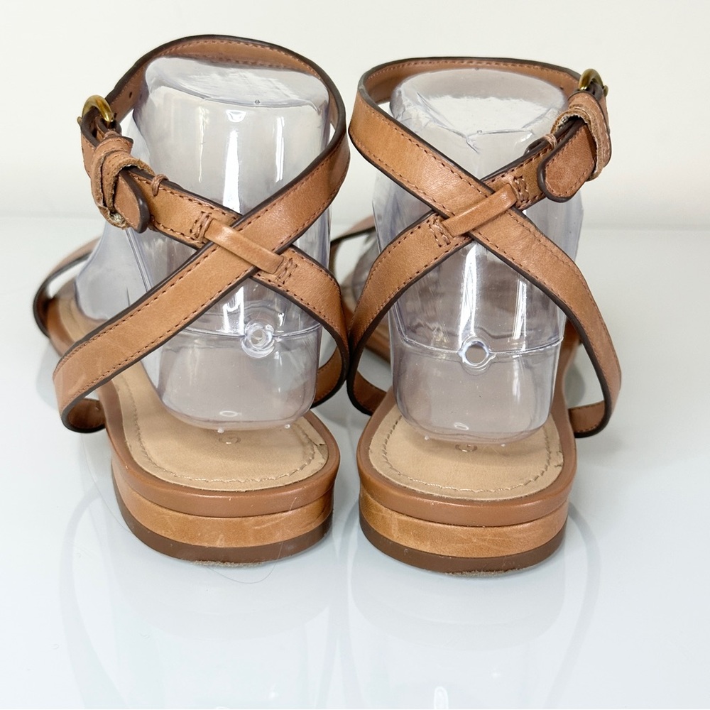 Gibson Latimer Leather Ankle Strap Sandals 9.5 Tan - Picture 2 of 8